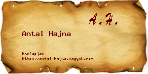 Antal Hajna névjegykártya